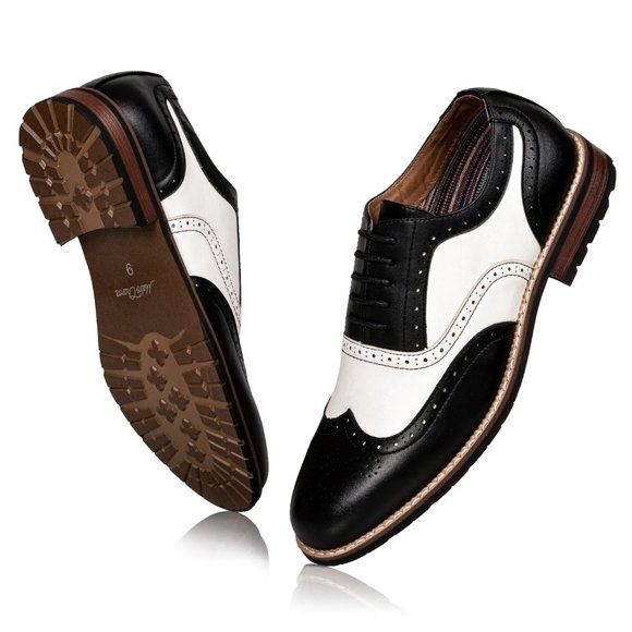 Metrocharm MC315 Black Men's Lace Up Oxford Shoe - Picture 6 of 7